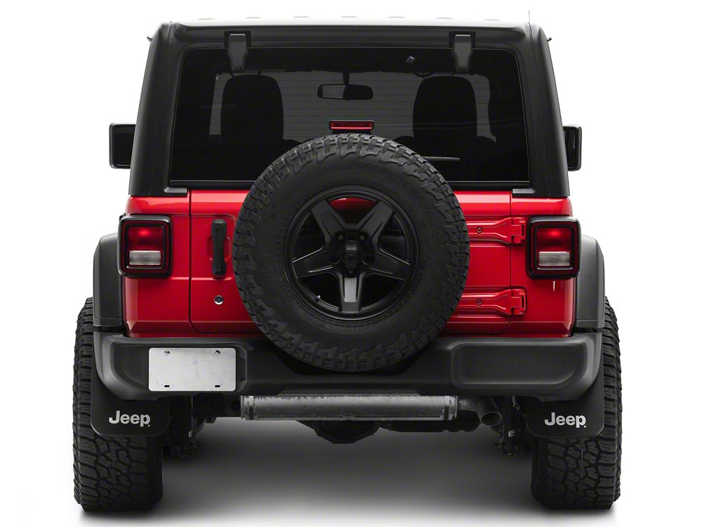 Jeep Licensed by RedRock Custom Molded Mud Guards; Front and Rear