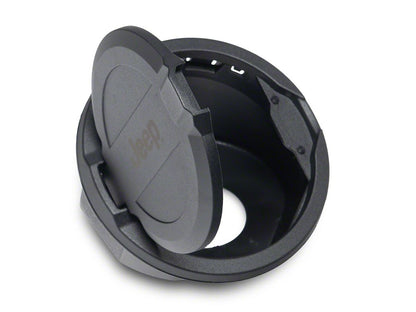 Jeep Licensed by RedRock Fuel Filler Door Cover; Matte Black (18-26 Jeep Wrangler JL)