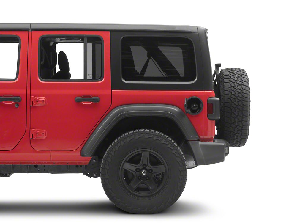Jeep Licensed by RedRock Fuel Filler Door Cover; Matte Black (18-26 Jeep Wrangler JL)