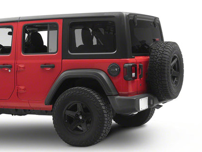 Jeep Licensed by RedRock Locking Aluminum Fuel Filler Door Cover (18-26 Jeep Wrangler JL)