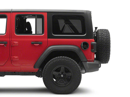 Jeep Licensed by RedRock Locking Aluminum Fuel Filler Door Cover (18-26 Jeep Wrangler JL)