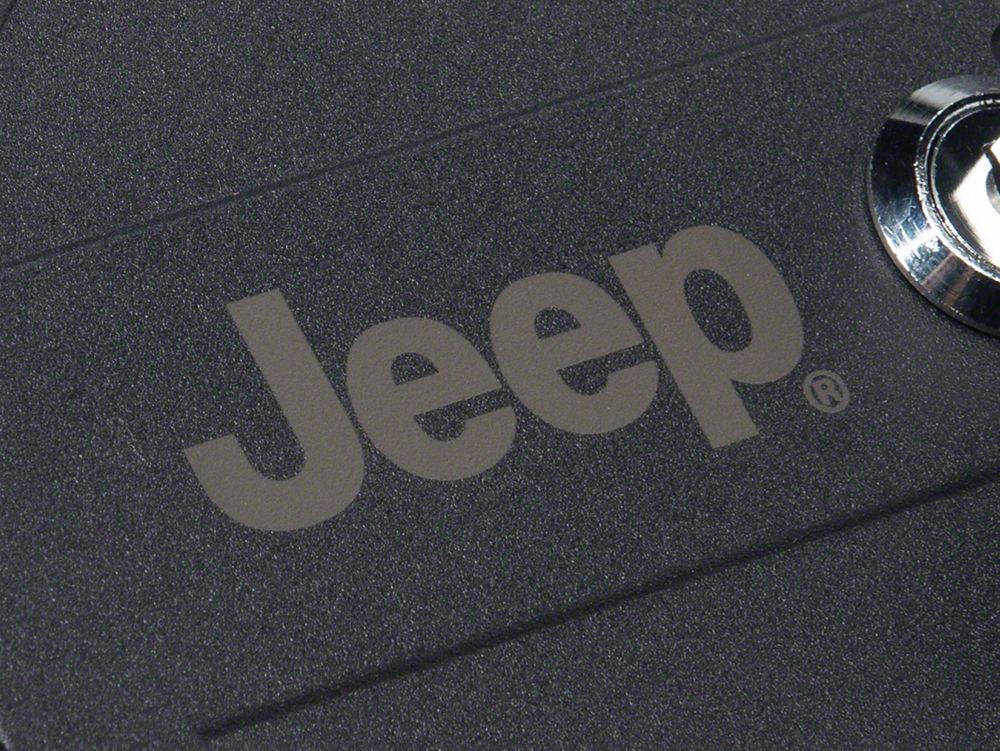 Jeep Licensed by RedRock Locking Aluminum Fuel Filler Door Cover (18-26 Jeep Wrangler JL)