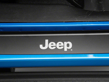 Jeep Licensed by RedRock Old Glory Door Entry Guards; Black (18-26 Jeep Wrangler JL 4-Door)