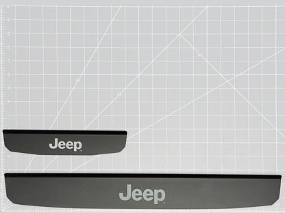 Jeep Licensed by RedRock Old Glory Door Entry Guards; Black (18-26 Jeep Wrangler JL 4-Door)