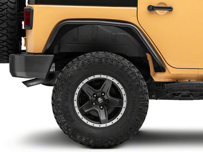 Jeep Licensed by RedRock Tubular Fender Flares with LED DRL and Jeep Logo; Front and Rear (07-18 Jeep Wrangler JK)