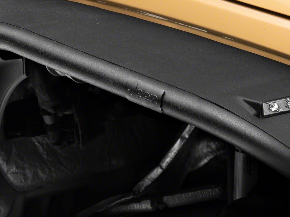 Jeep Licensed by RedRock Tubular Fender Flares with LED DRL and Jeep Logo; Front and Rear (07-18 Jeep Wrangler JK)