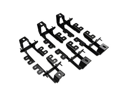 RedRock Molded ABS OE Style Side Step Bars and Fuel Filler Door Cover; Matte Black (18-26 Jeep Wrangler JL 4-Door)
