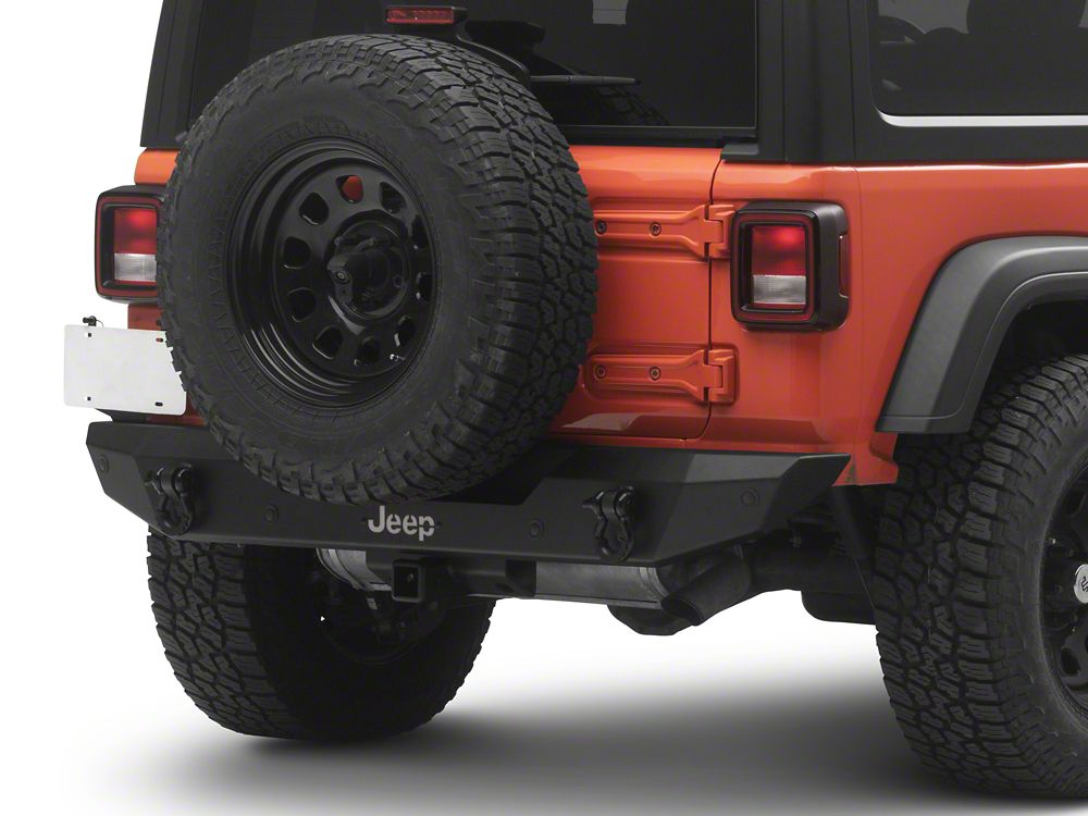 Jeep Licensed by RedRock HD Rear Bumper with LED Jeep Logo Backlight (18-26 Jeep Wrangler JL)