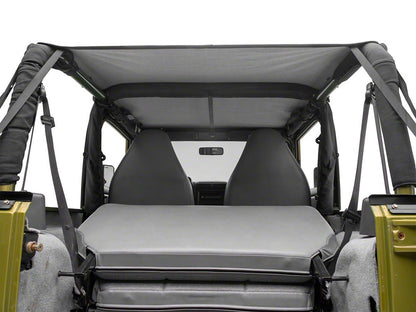 RedRock Extended Bikini Top with Header Panel; Black Diamond (97-06 Jeep Wrangler TJ, Excluding Unlimited)