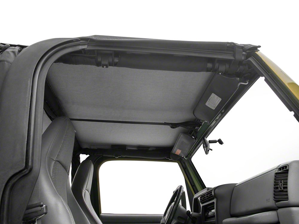 RedRock Extended Bikini Top with Header Panel; Black Diamond (97-06 Jeep Wrangler TJ, Excluding Unlimited)