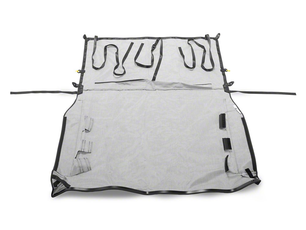 RedRock Extended Bikini Top with Header Panel; Black Diamond (97-06 Jeep Wrangler TJ, Excluding Unlimited)