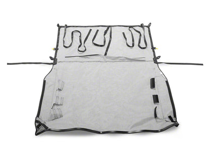 RedRock Extended Bikini Top with Header Panel; Black Diamond (97-06 Jeep Wrangler TJ, Excluding Unlimited)