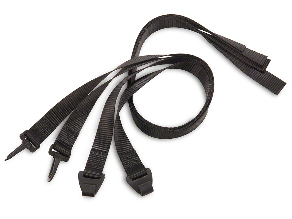 RedRock Extended Bikini Top with Header Panel; Black Diamond (11-18 Jeep Wrangler JK 4-Door)