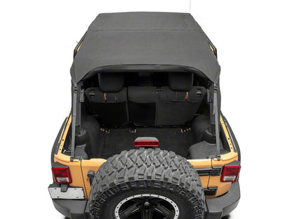RedRock Extended Bikini Top with Header Panel; Black Diamond (11-18 Jeep Wrangler JK 4-Door)