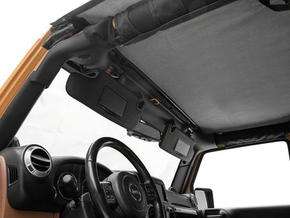 RedRock Extended Bikini Top with Header Panel; Black Diamond (11-18 Jeep Wrangler JK 4-Door)