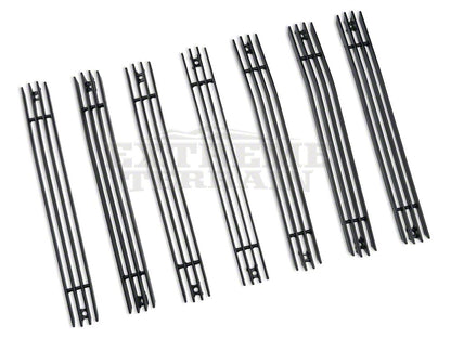 RedRock Billet Grille Inserts; Black (97-06 Jeep Wrangler TJ)