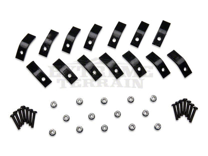 RedRock Billet Grille Inserts; Black (97-06 Jeep Wrangler TJ)