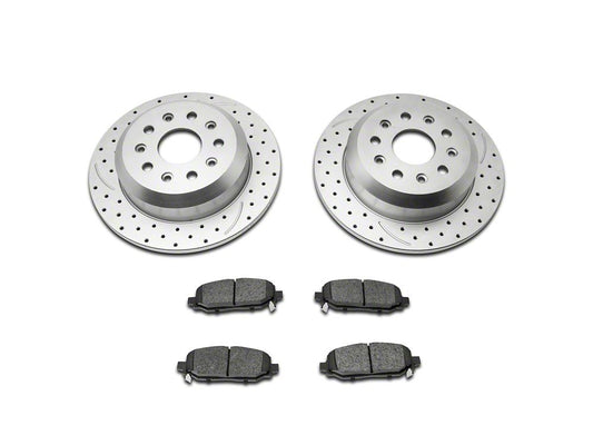 RedRock Solid Brake Rotor and Pad Kit; Rear (18-25 Jeep Wrangler JL)