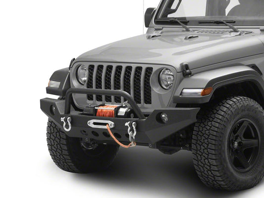 RedRock Full Width Winch Front Bumper with Halogen Fog Lights (20-25 Jeep Gladiator JT)