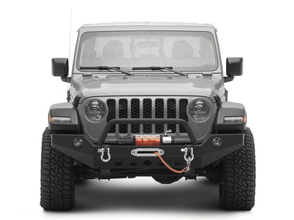 RedRock Full Width Winch Front Bumper with Halogen Fog Lights (20-25 Jeep Gladiator JT)