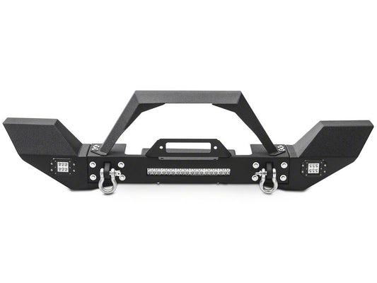 RedRock Max-HD Full Width Winch Front Bumper with Fog Lights and LED Light Bar (20-25 Jeep Gladiator JT)