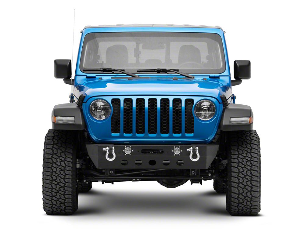 RedRock Stubby Winch Front Bumper with LED Fog Lights (20-25 Jeep Gladiator JT)
