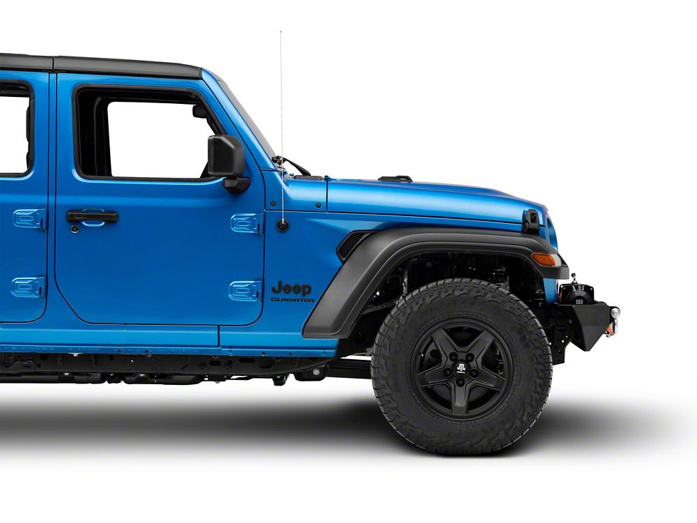 RedRock Stubby Winch Front Bumper with LED Fog Lights (20-25 Jeep Gladiator JT)