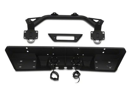 RedRock Stubby Winch Front Bumper with LED Fog Lights and Over-Rider Hoop (20-25 Jeep Gladiator JT)