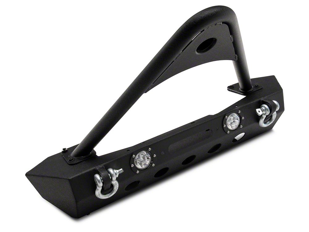 RedRock Stubby Winch Front Bumper with LED Lights and Stinger Bar (20-25 Jeep Gladiator JT)