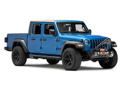 RedRock Stubby Winch Front Bumper with LED Lights and Stinger Bar (20-25 Jeep Gladiator JT)