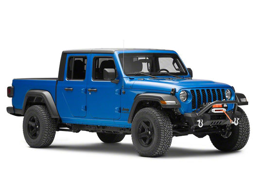 RedRock Stubby HD Pre-Runner Winch Front Bumper with Light Bar Tabs (20-25 Jeep Gladiator JT)