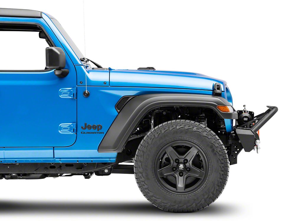 RedRock Stubby HD Pre-Runner Winch Front Bumper with Light Bar Tabs (20-25 Jeep Gladiator JT)