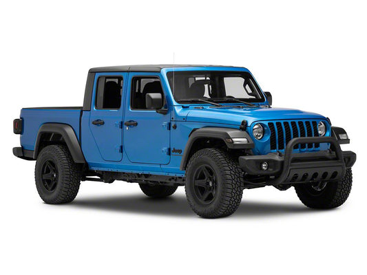 RedRock 3-Inch Bull Bar with Skid Plate; Textured Black (20-25 Jeep Gladiator JT, Excluding Mojave)