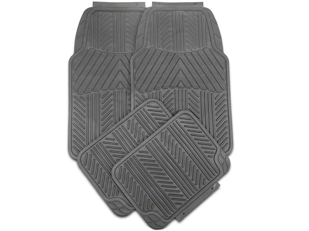 RedRock 4-Piece All-Weather Floor Mats; Black (20-25 Jeep Gladiator JT)