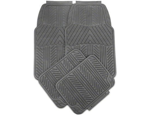 RedRock 4-Piece All-Weather Floor Mats; Black (20-25 Jeep Gladiator JT)