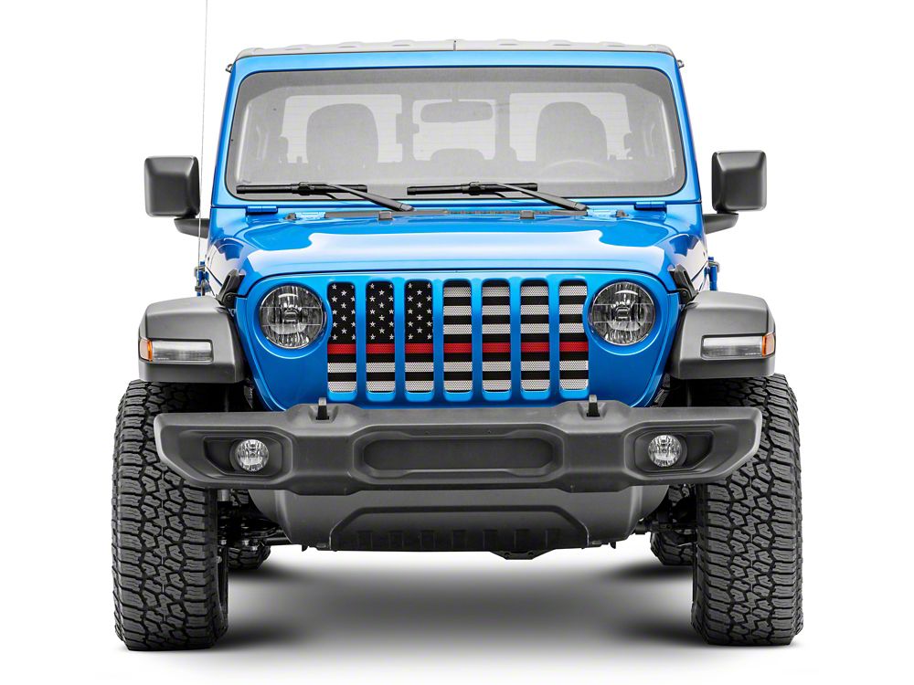 RedRock Grille Insert; Red Line (20-25 Jeep Gladiator JT w/o TrailCam)