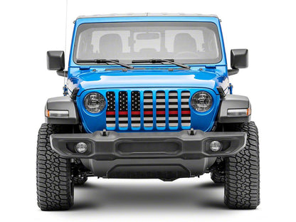 RedRock Grille Insert; Red Line (20-25 Jeep Gladiator JT w/o TrailCam)