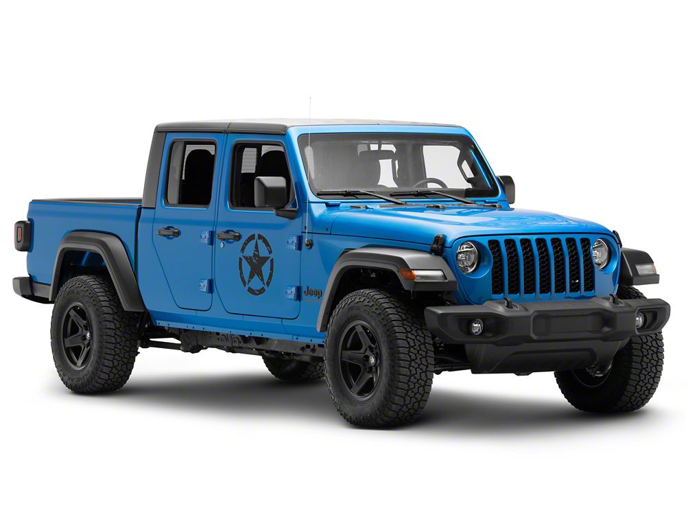 RedRock 16-Inch Star Vinyl Decal; Black (Universal; Some Adaptation May Be Required)