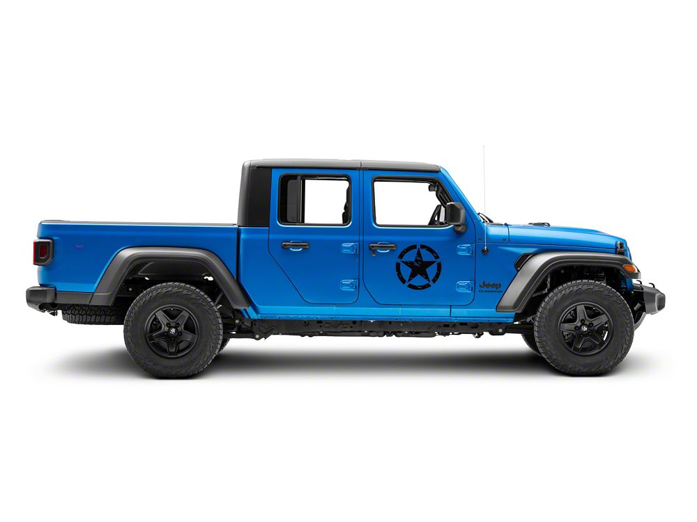 RedRock 16-Inch Star Vinyl Decal; Black (Universal; Some Adaptation May Be Required)