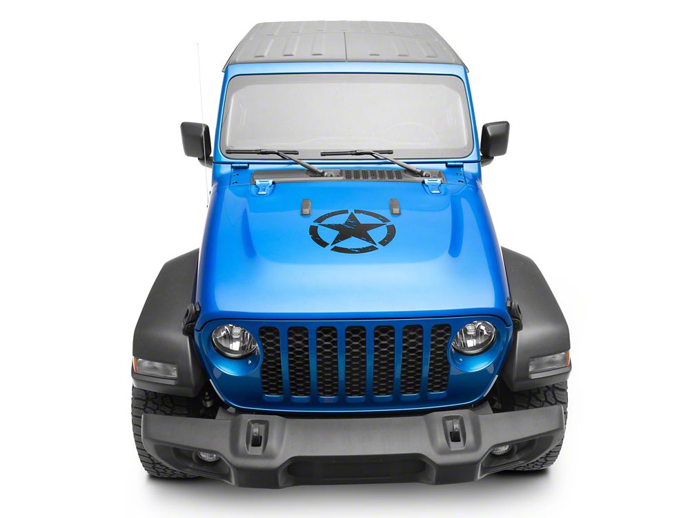 RedRock 16-Inch Star Vinyl Decal; Black (Universal; Some Adaptation May Be Required)