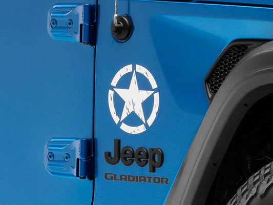 RedRock 6-Inch Star Vinyl Decal; White (Universal; Some Adaptation May Be Required)