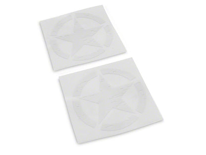 RedRock 6-Inch Star Vinyl Decal; White (Universal; Some Adaptation May Be Required)