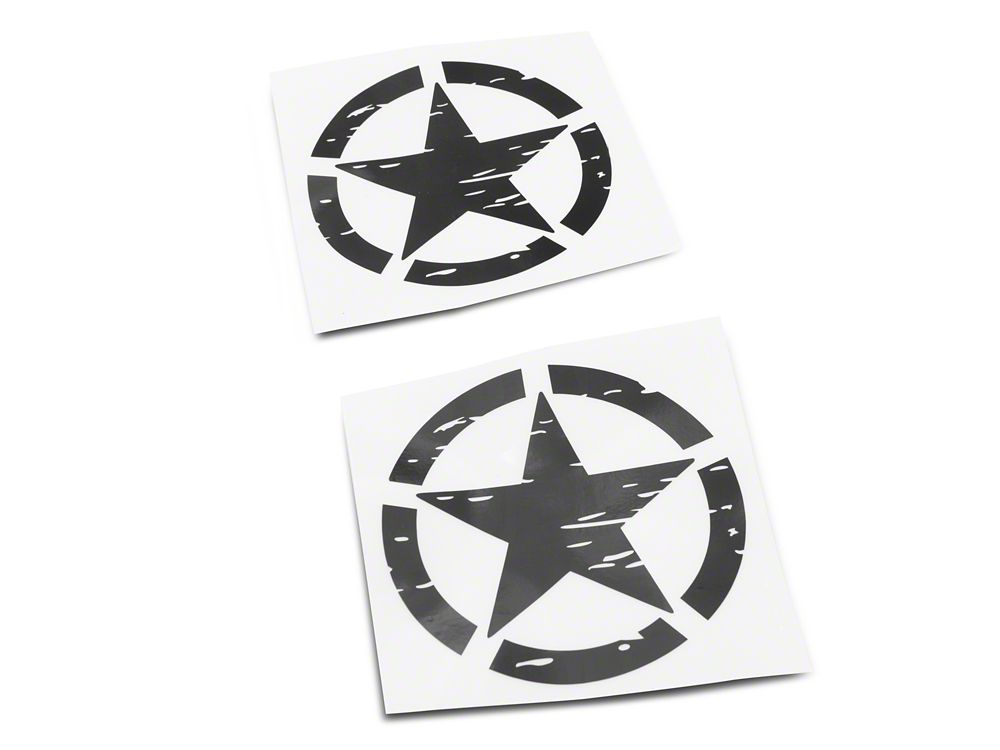 RedRock 6-Inch Star Vinyl Decal; Black (Universal; Some Adaptation May Be Required)