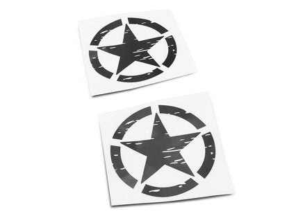 RedRock 6-Inch Star Vinyl Decal; Black (Universal; Some Adaptation May Be Required)
