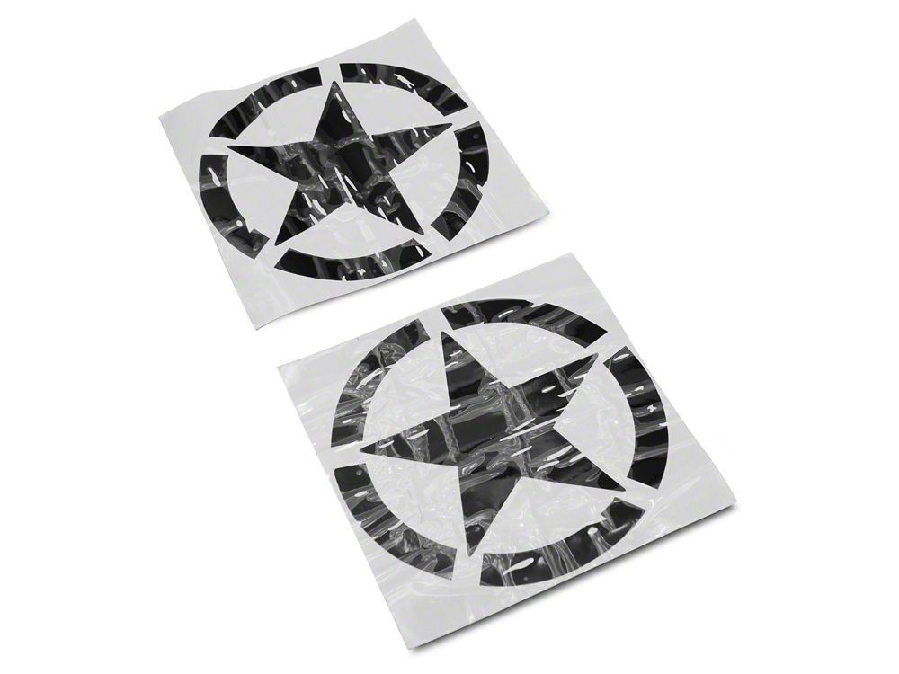 RedRock 6-Inch Star Vinyl Decal; Black (Universal; Some Adaptation May Be Required)