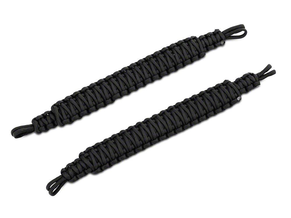 RedRock Headrest Paracord Grab Handles; Black (20-25 Jeep Gladiator JT)