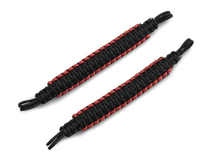 RedRock Headrest Paracord Grab Handles; Black and Red (20-25 Jeep Gladiator JT)