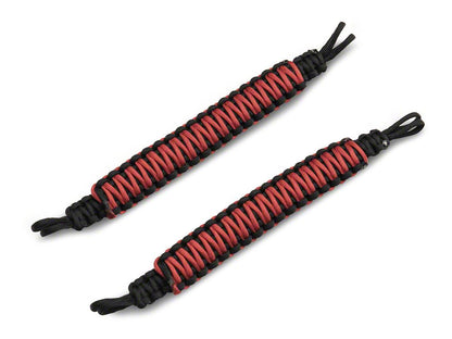 RedRock Headrest Paracord Grab Handles; Black and Red (20-25 Jeep Gladiator JT)