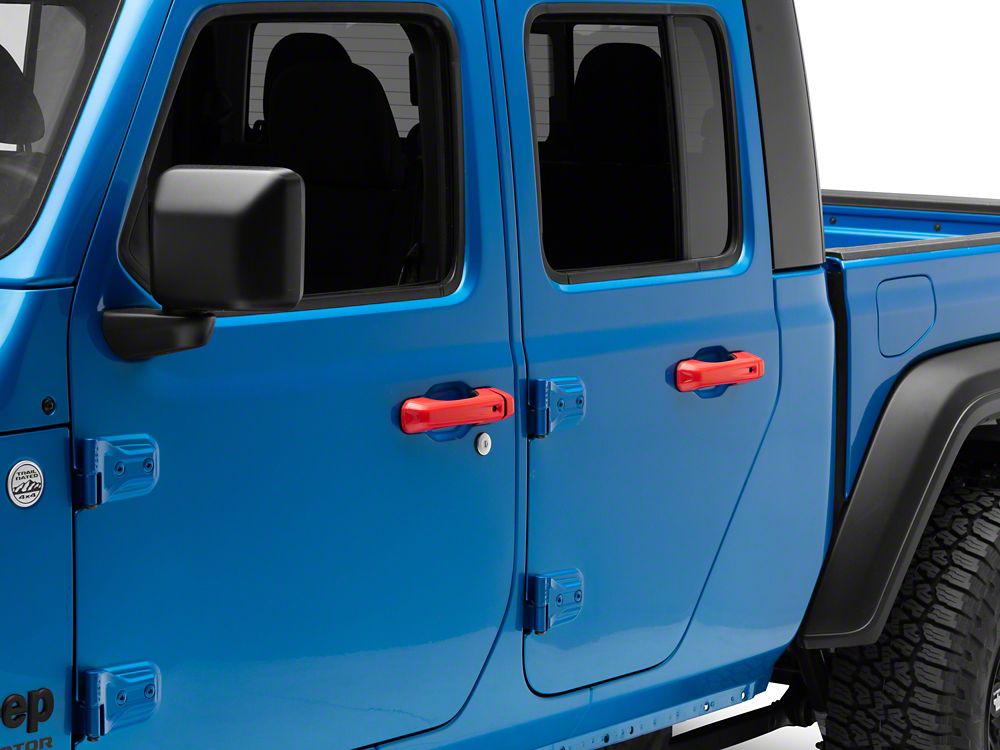 RedRock Door Handle Covers; Red (20-25 Jeep Gladiator JT)