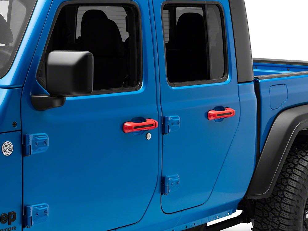 RedRock Door Handle Covers; Red (20-25 Jeep Gladiator JT)